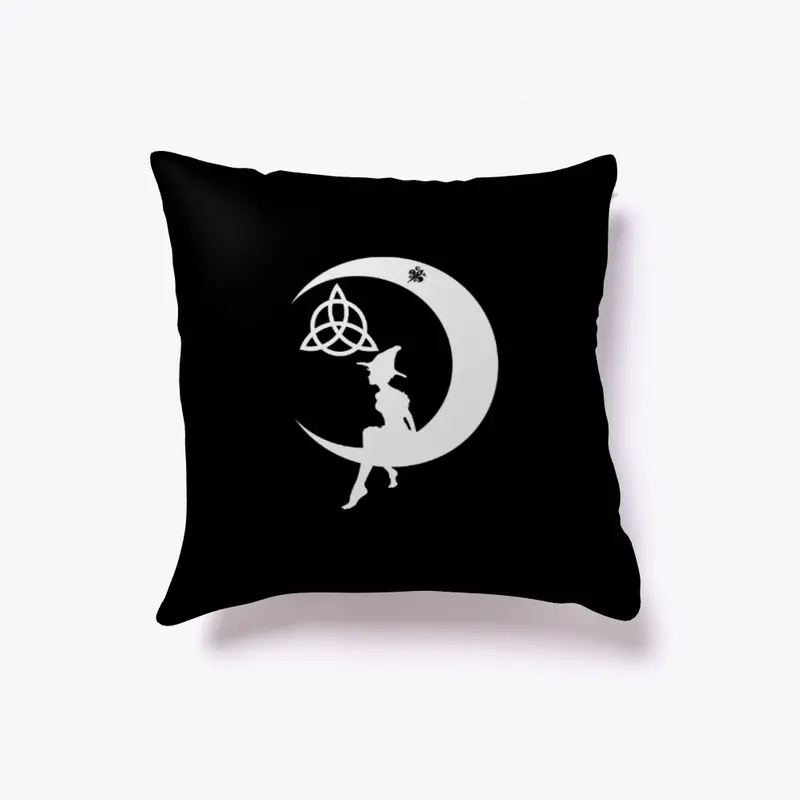 Witch and Moon Pillow